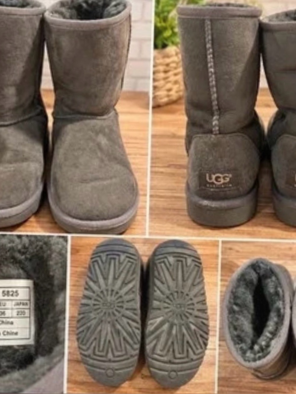 Ugg boots gray size 5